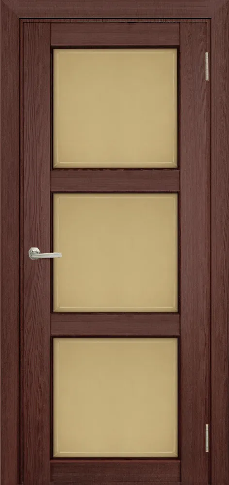 Двери в интерьере - Дверь Берест массив сосны Браво вишня, стекло бронза