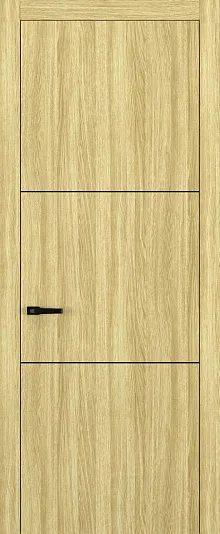 Двери в интерьере - Дверь Z K11 toppan дуб натуральный, молдинг черный, глухая
