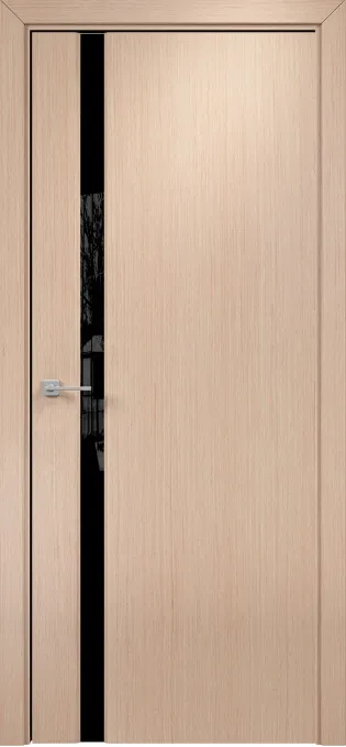 Двери в интерьере - Дверь Оникс Престиж 1 беленый дуб, триплекс черный
