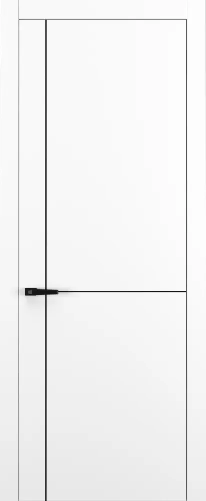 Двери в интерьере - Дверь Z K17 полипропилен белый, молдинг черный, глухая