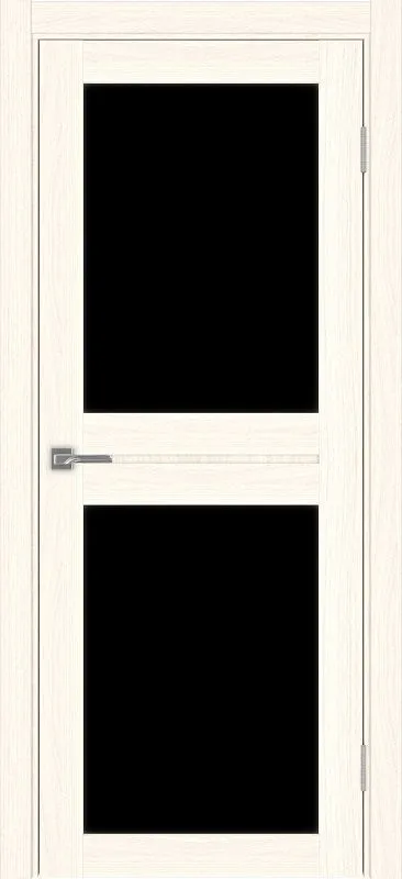 Двери в интерьере - Дверь Эко 520.212 ясень светлый, lacobel черный