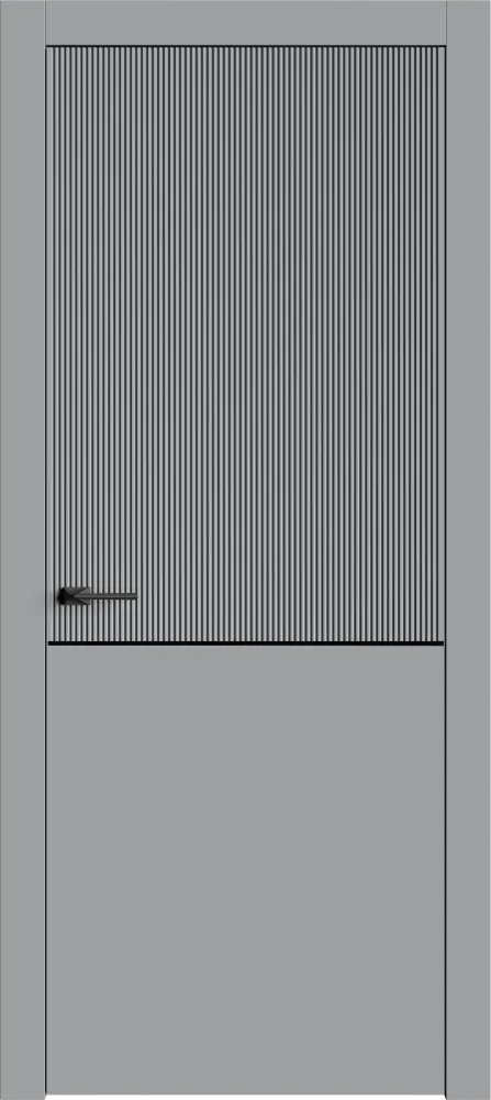 Двери в интерьере - Дверь Лайн7М серая, глухая