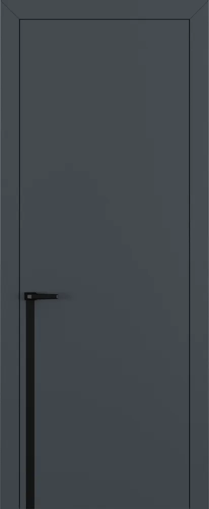 Двери в интерьере - Дверь Z K21 полипропилен  графит премьер, молдинг черный, глухая