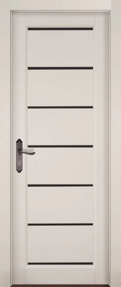 Двери в интерьере - Дверь ОКА массив ольхи Премьер плюс (ПЧО) эмаль слоновая кость, стекло графит