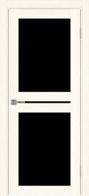 Двери в интерьере - Дверь Эко 520.222 ясень светлый, lacobel черный