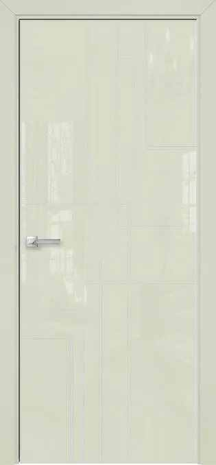 Двери в интерьере - Дверь Оникс Арт, лакобель слоновая кость RAL 1013, пескоструй №13