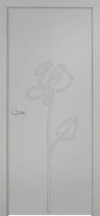 Двери в интерьере - Дверь Оникс Концепт №16 PVC светло серый, глухая