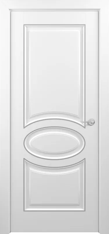 Двери в интерьере - Дверь Z Provans Т2 эмаль белая patina Silver, глухая