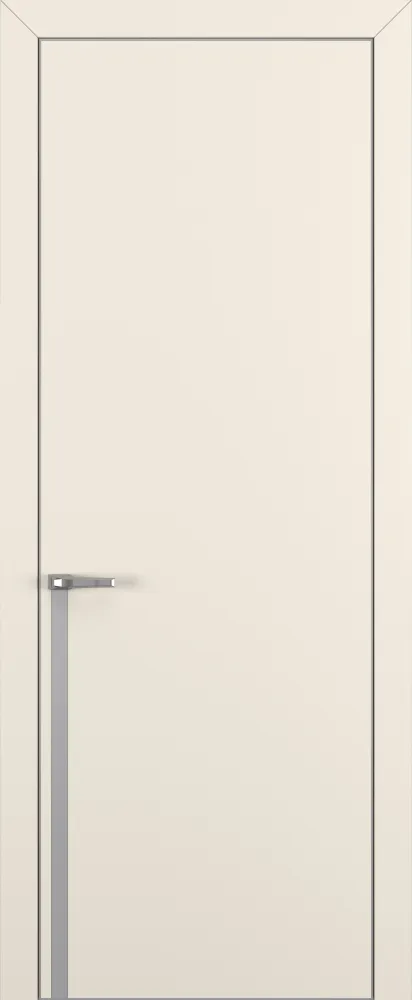 Двери в интерьере - Дверь Z K21 полипропилен крем, ALU кромка хром, молдинг серебро, глухая