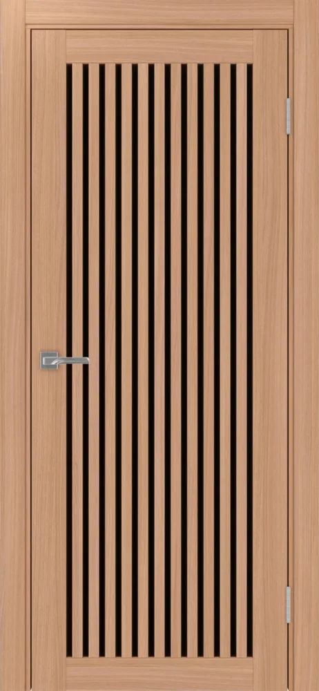 Двери в интерьере - Дверь Эко 543.2 ясень темный, lacobel черный