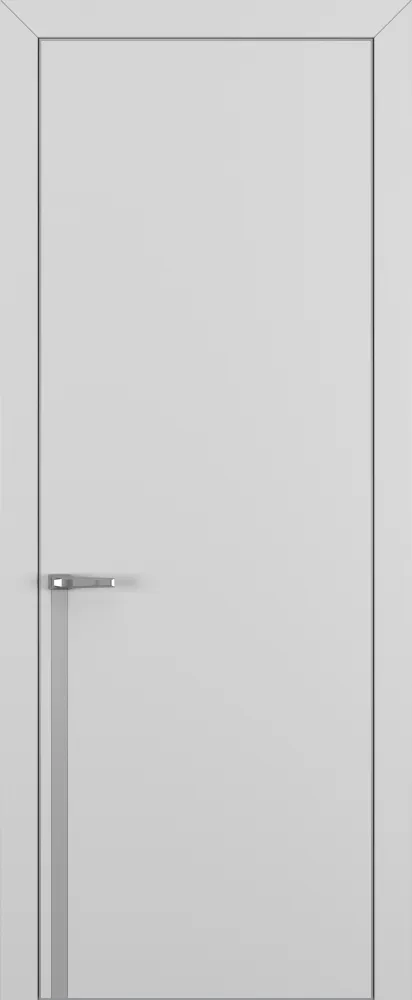 Двери в интерьере - Дверь Z K21 полипропилен серый, ALU кромка хром, молдинг серебро, глухая