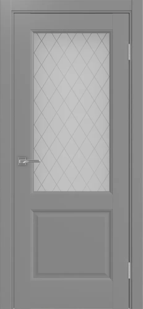 Двери в интерьере - Дверь Эко Neo 602.21 серый, стекло кристалл