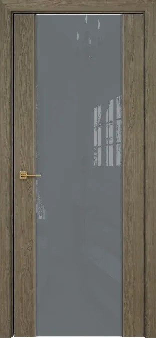 Двери в интерьере - Дверь Оникс Парма 1 дуб кофейный, глухая лакобель RAL 7040