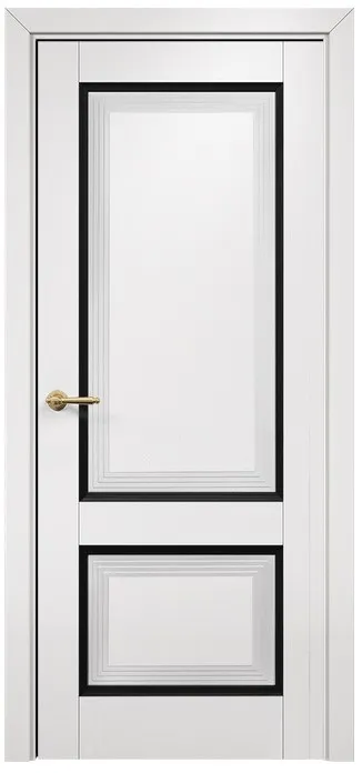 Двери в интерьере - Дверь Оникс Тоскана 2 эмаль белая/чёрная, глухая