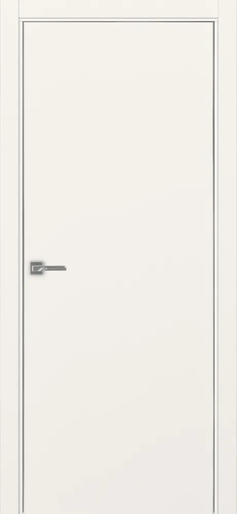 Двери в интерьере - Дверь Эко 201 бежевый, кромка AL хром SC с 2-х сторон, глухая