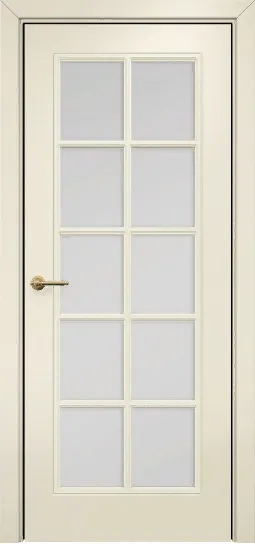 Двери в интерьере - Дверь Оникс Турин фрезерованная эмаль слоновая кость, сатинато с решеткой №1