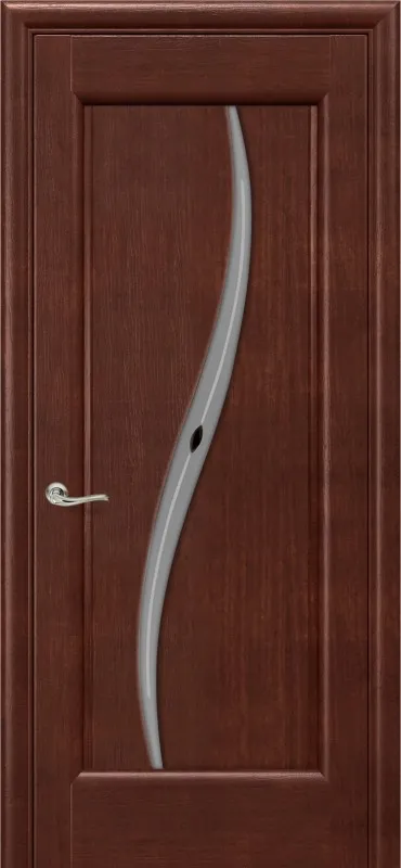 Двери в интерьере - Дверь Покровские двери Силуэт миланский орех, стекло белое матовое АП-32