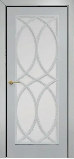 Двери в интерьере - Дверь Оникс Турин фрезерованная эмаль RAL 7038, сатинато с решеткой №7