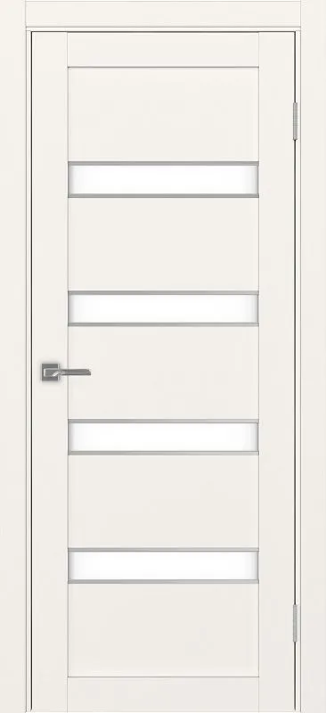 Двери в интерьере - Дверь Эко 505.12 АПС бежевый молдинг SC, lacobel белый