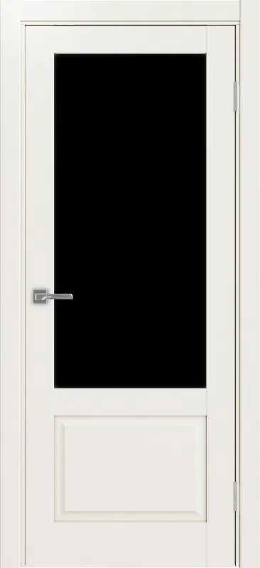 Двери в интерьере - Дверь Эко 640.21 ОФ3 бежевый, lacobel черный