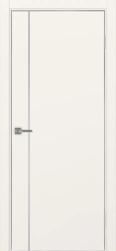 Двери в интерьере - Дверь Эко 204 бежевый молдинг SC, кромка AL хром SC с 4-х сторон, глухая