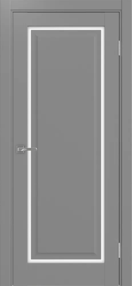 Двери в интерьере - Дверь Эко 601С.21 ОФ4 серый, lacobel белый