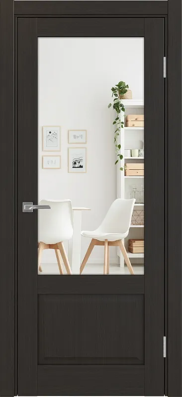 Двери в интерьере - Дверь Эко 640.21 ОФ3 венге, зеркало