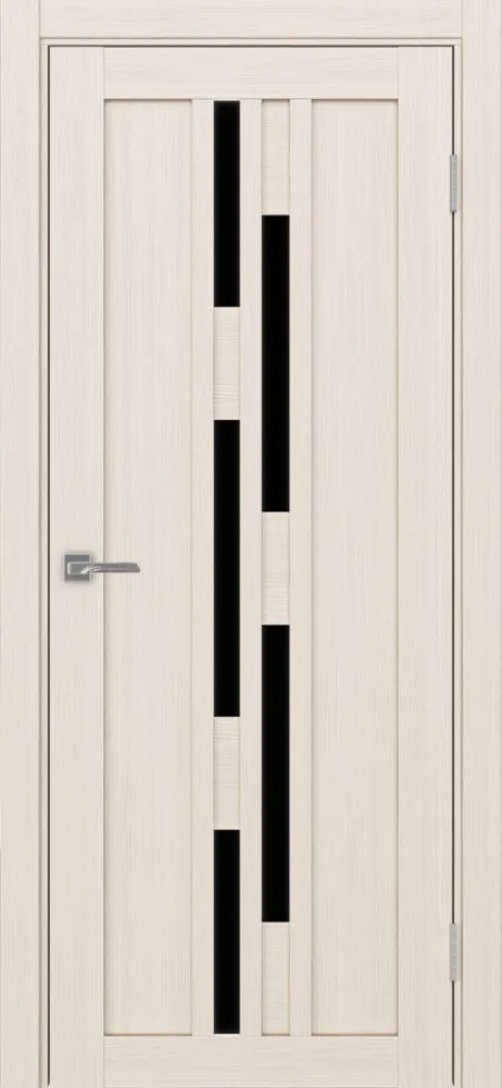 Двери в интерьере - Дверь Эко 551.121 ясень перламутровый, lacobel черный