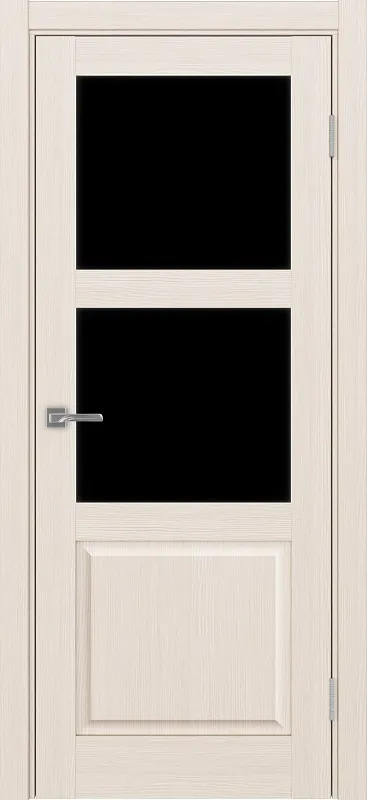 Двери в интерьере - Дверь Эко 630.221 ОФ3 ясень перламутровый, lacobel черный