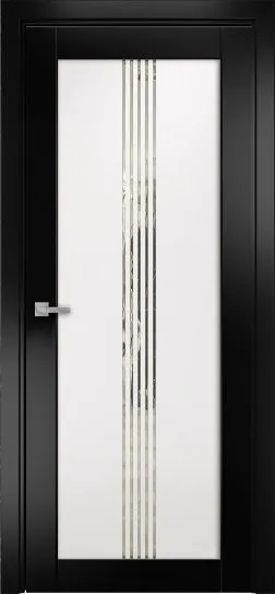 Двери в интерьере - Дверь Оникс Контур эмаль черная по МДФ/эмаль белая по МДФ, глухая
