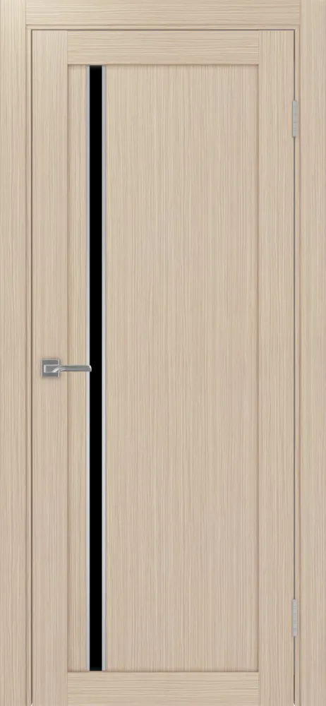Двери в интерьере - Дверь Эко 527.121 АПС дуб беленый молдинг SC, lacobel черный