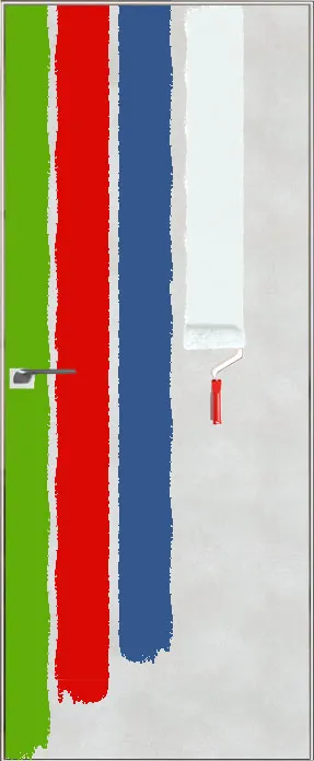 Двери в интерьере - Дверь скрытая с отделкой эмаль по NCS ИУ2, 2,0 м, кромка AL, 40 мм
