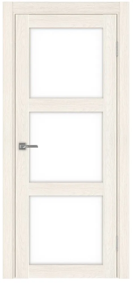 Двери в интерьере - Дверь Эко 530.222 ясень светлый, lacobel белый