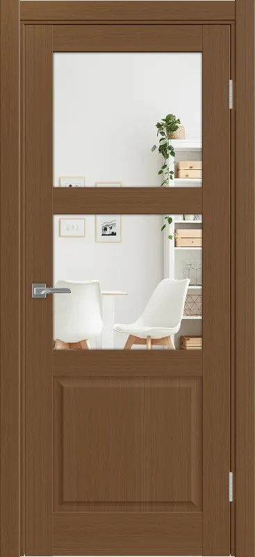 Двери в интерьере - Дверь Эко 630.221 ОФ3 орех, зеркало