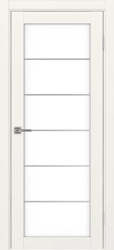 Двери в интерьере - Дверь Эко 501.2 АСС бежевый молдинг SC, lacobel белый