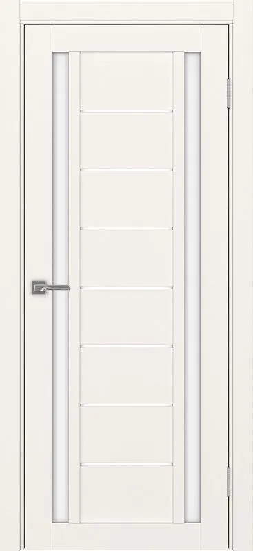 Двери в интерьере - Дверь Эко 558.212 бежевый, lacobel белый