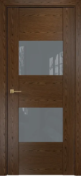 Двери в интерьере - Дверь Оникс Парма орех тангентальный, глухая лакобель RAL 7040