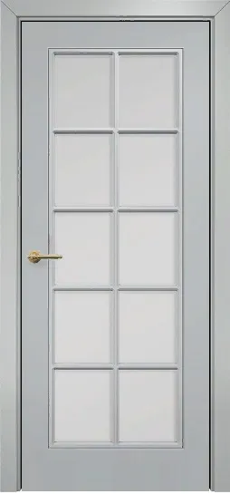 Двери в интерьере - Дверь Оникс Турин фрезерованная эмаль RAL 7038, сатинато с решеткой №1