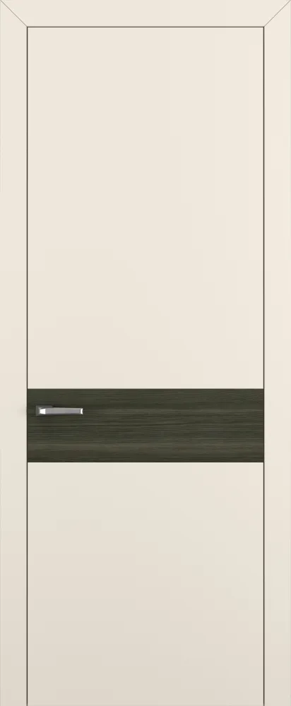 Двери в интерьере - Дверь Z K6 полипропилен крем, вставка toppan дуб тёмный, глухая