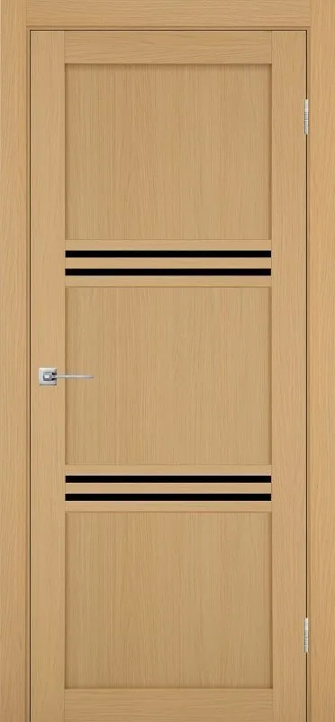 Двери в интерьере - Дверь Эко 553.12 ясень темный, lacobel черный