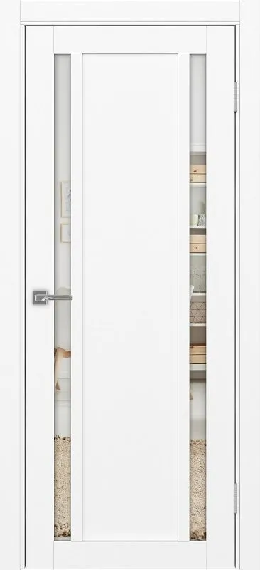 Двери в интерьере - Дверь Эко 522.212 белый снежный, стеклопакет зеркало