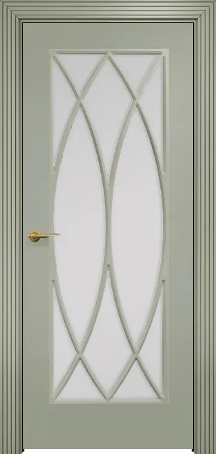 Двери в интерьере - Дверь Оникс Турин фрезерованная эмаль RAL 7038, сатинато с решеткой №6