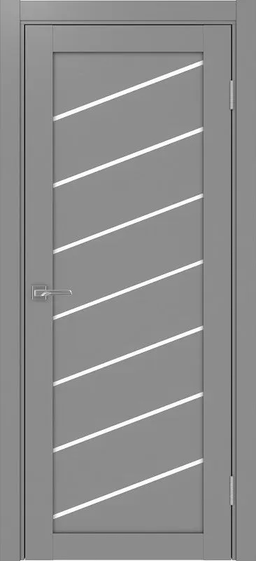 Двери в интерьере - Дверь Эко 508.112У серый, lacobel белый