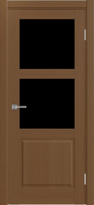 Двери в интерьере - Дверь Эко 630.221 ОФ3 орех, lacobel черный