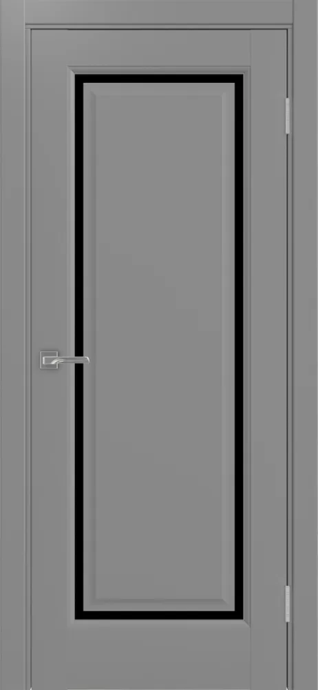 Двери в интерьере - Дверь Эко Neo 601С.21 серый, lacobel черный