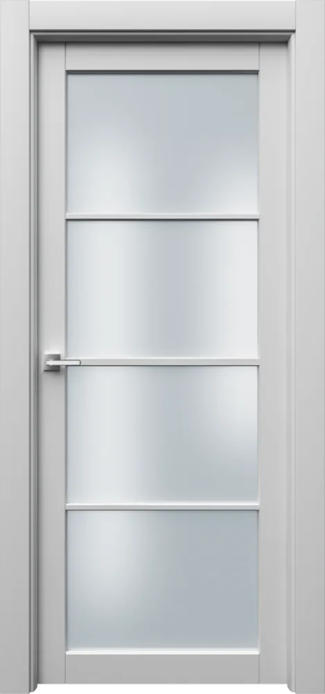 Двери в интерьере - Дверь ПарнР4с эмаль белая, сатинат