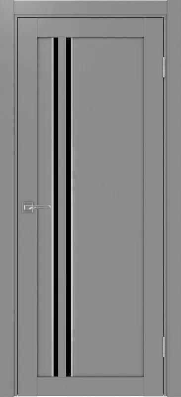 Двери в интерьере - Дверь Эко 525.121 АПС серый молдинг SC, lacobel черный