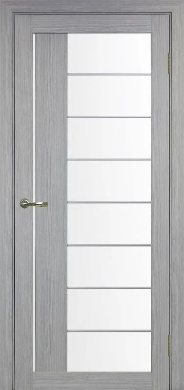 Двери в интерьере - Дверь Эко 524.22 АСС дуб серый молдинг SC, сатинат белый