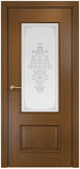 Двери в интерьере - Дверь Оникс Марсель орех, сатинат художественный Вензель