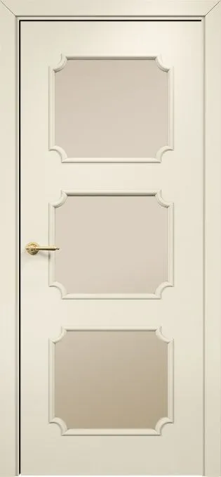 Двери в интерьере - Дверь Оникс Валенсия эмаль слоновая кость, сатинат бронза